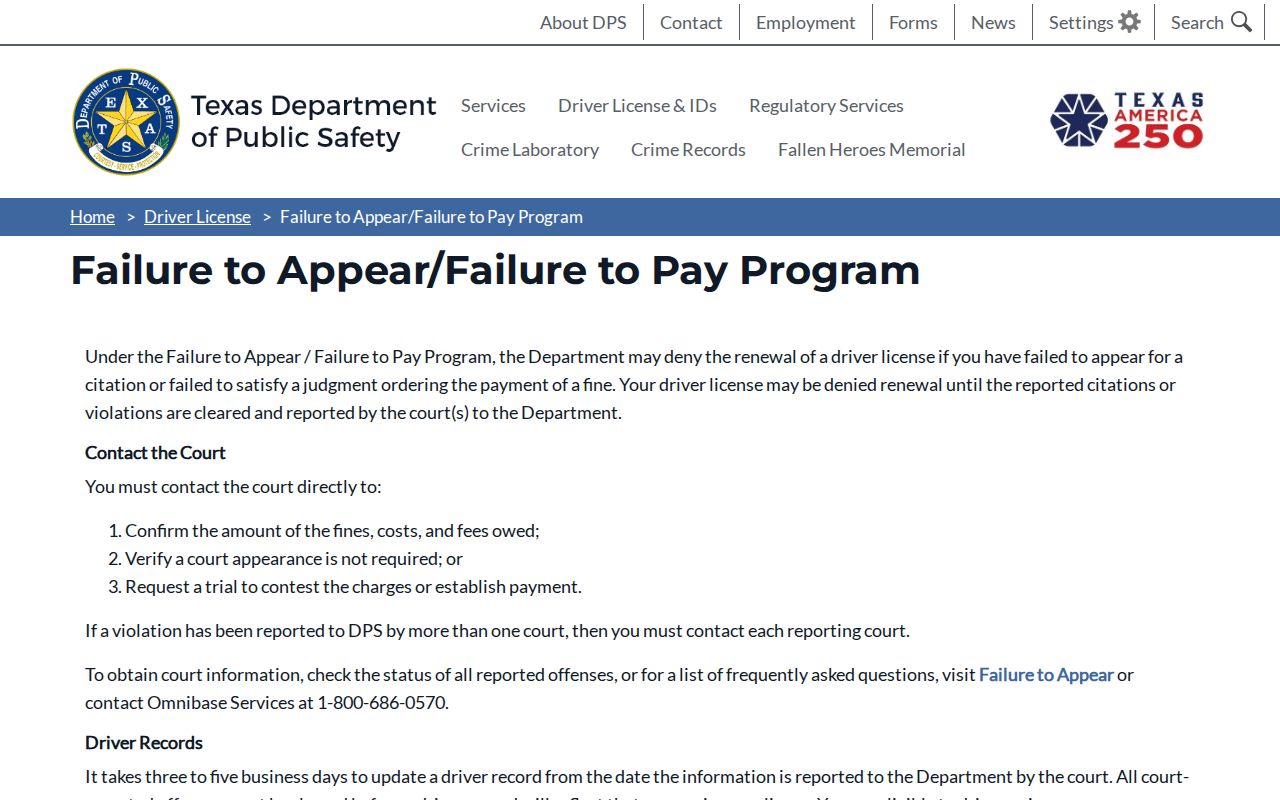 Lampasas County warrant and DPS failure-to-appear hold distinction